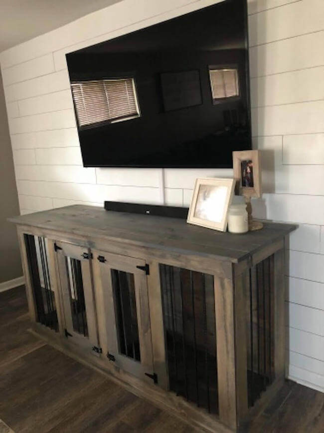 tv stand dog kennel